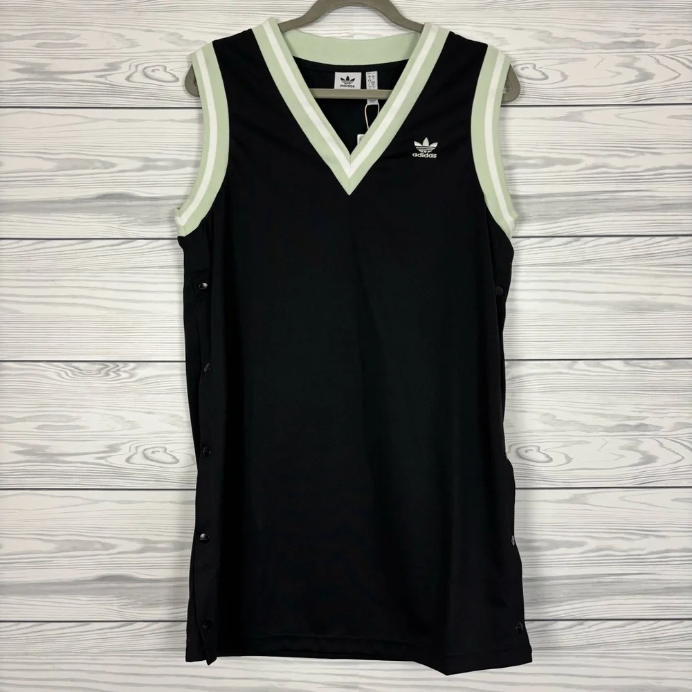Adidas Originals Neutral Court adibreak sleeveless mini dress black small NWT - Picture 3 of 13